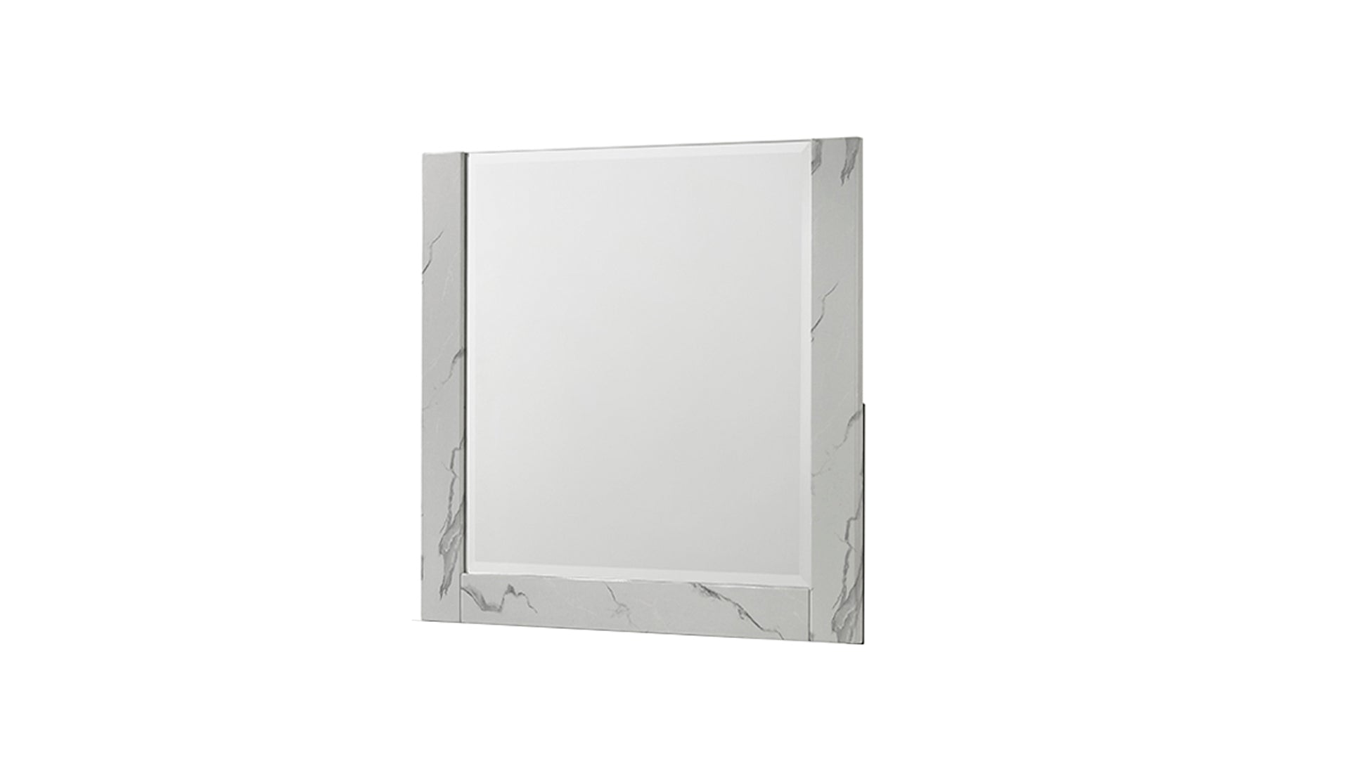 Mist Mirror White  – Two-Tone High-Gloss Marble & Lacquer Frame with Oversized Reflective Surface(INCLUDES MIRROR ONLY)     same asG150108675  (NJ inventory)