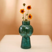 Modern Funnel Flare Small Vase – 5 x 10 Inch  Elegant Glass Decorative Vase for Home, Office & Events  Perfect for Floral Arrangements, Centerpieces & Contemporary Décor