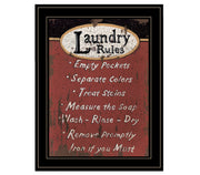 'Laundry Rules' by Linda Spivey, Ready to Hang Framed Print, Black Frame