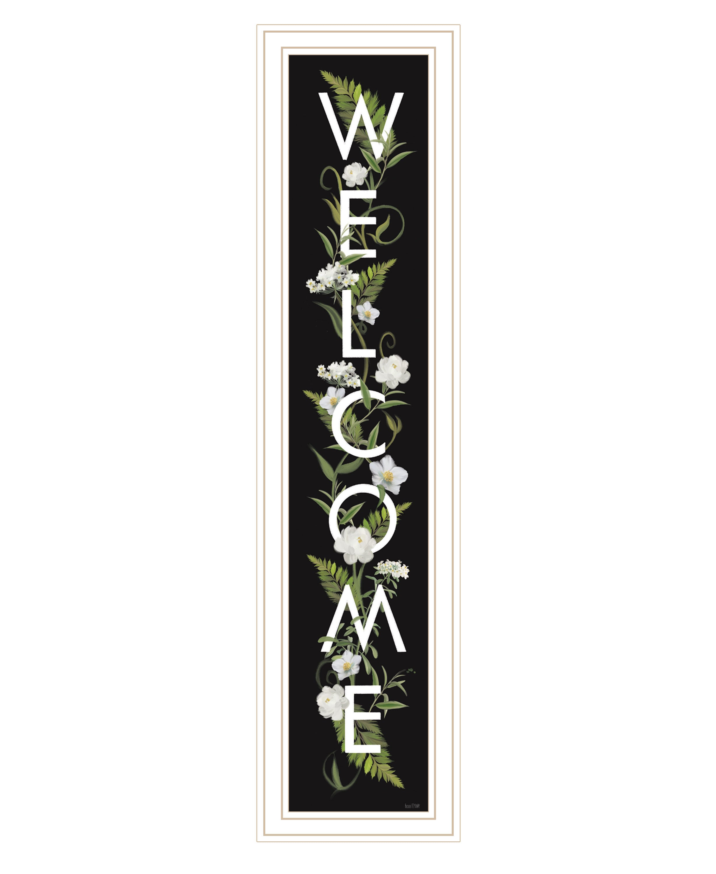 'Welcome Sign I' by House Fenway, Ready to Hang Framed Print, White Frame