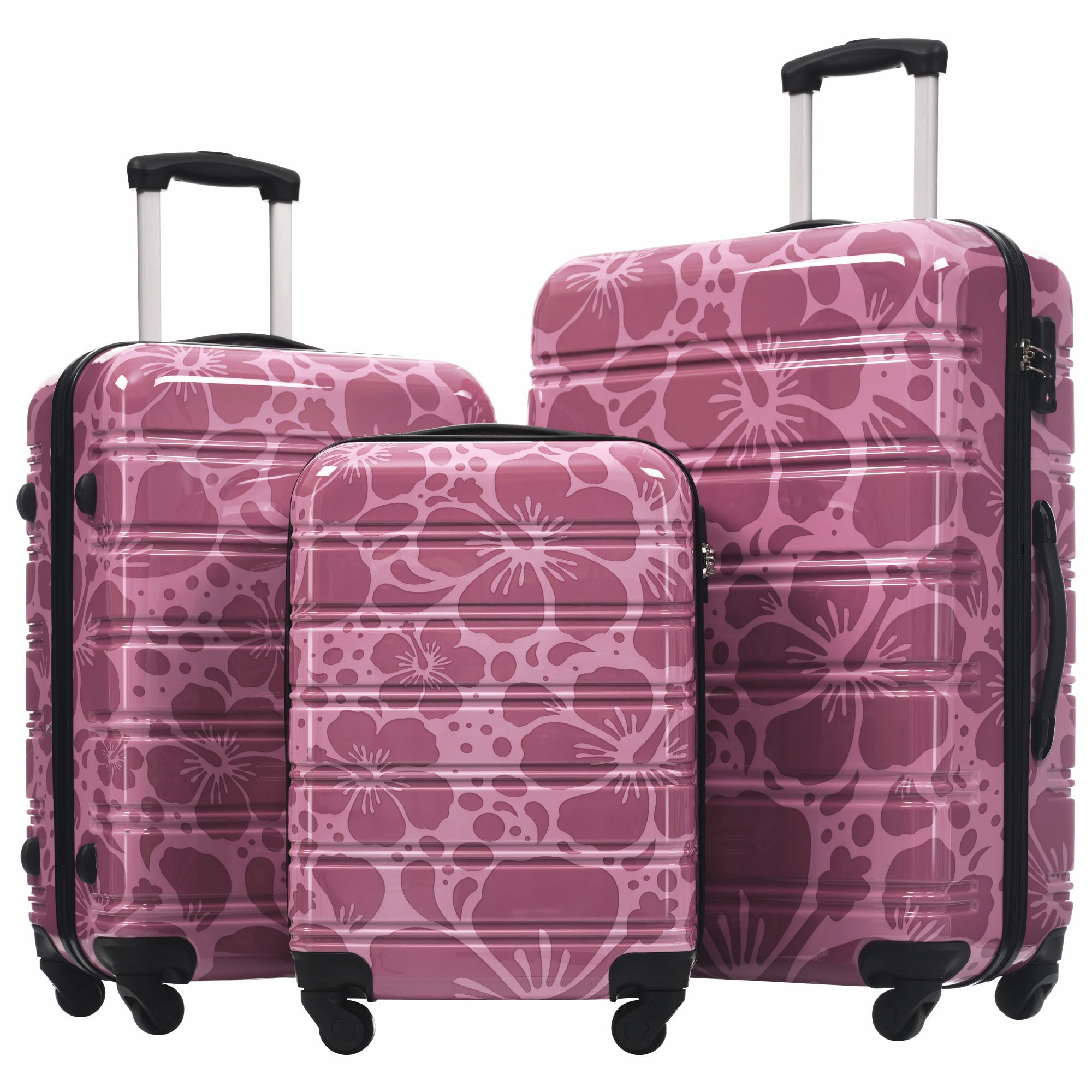 Hardshell Luggage Sets 3 pcs Spinner Suitcase with TSA Lock Lightweight-20'+24'+28' Luggages
