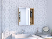 Labelle Medicine Cabinet With Mirror, Five Internal Shelves, Single Door -Pine