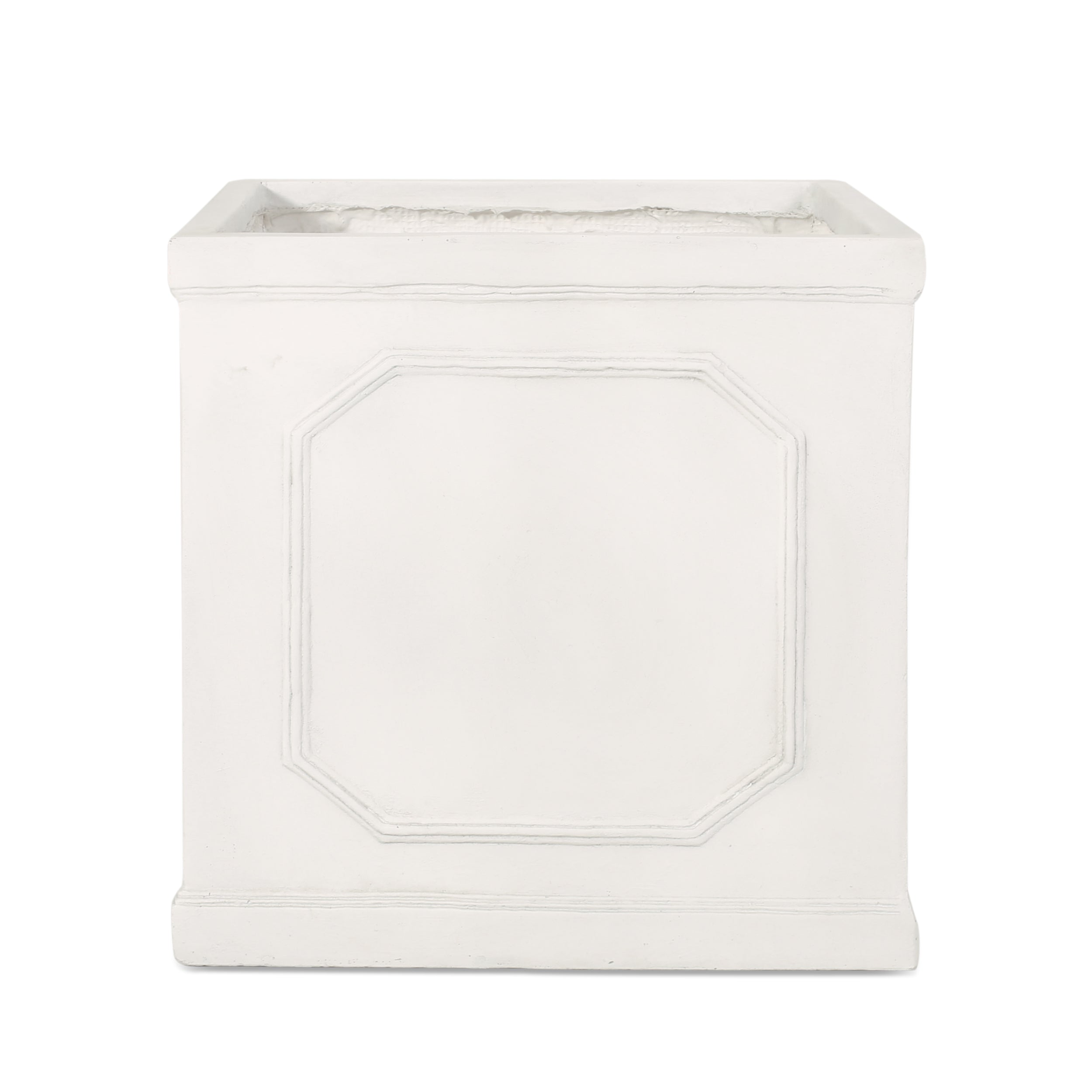 17.75 x 18.50 Antique White MGO Planter