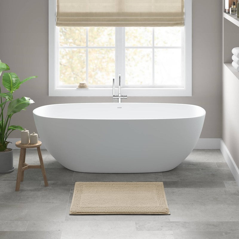 1 PCS 17x24' 100% Cotton Tufted 3000 GSM Reversible Bath Rug Natural