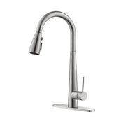 Single Handle Stainless Steel Kitchen Sink Faucet with Pull Down Sprayer