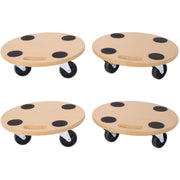 Furniture Moving Dolly, Heavy Duty Wood Rolling Mover with Wheels for Piano Couch Fridge Heavy Items, Securely Holds 500 Lbs (4pcs 15' Round Platform)