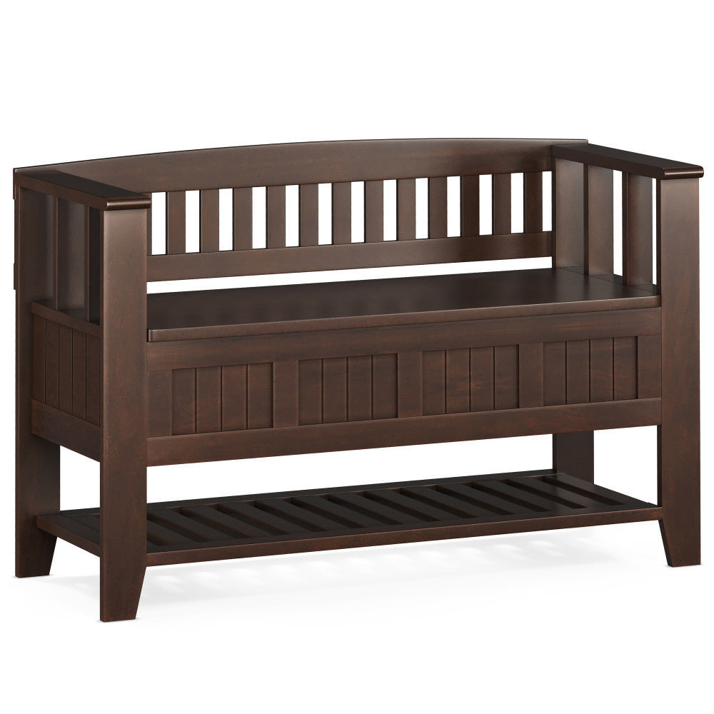 Acadian Entryway Storage Bench with Shelf