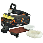 Car Buffer Polisher Rotary Variable Speed Car Polishing Machine 7 Inch Car Detailing Kit with D and Side Handle, Woolen fleece hood, Terry polishing bonnet, Sanding discs