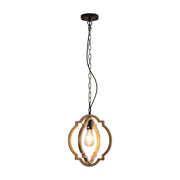 Farmhouse Chandelier, Retro Country Dining Room Lamp, Solid Wood Chandelier for Living room, Foyer and Dining room, Bulb Not Included