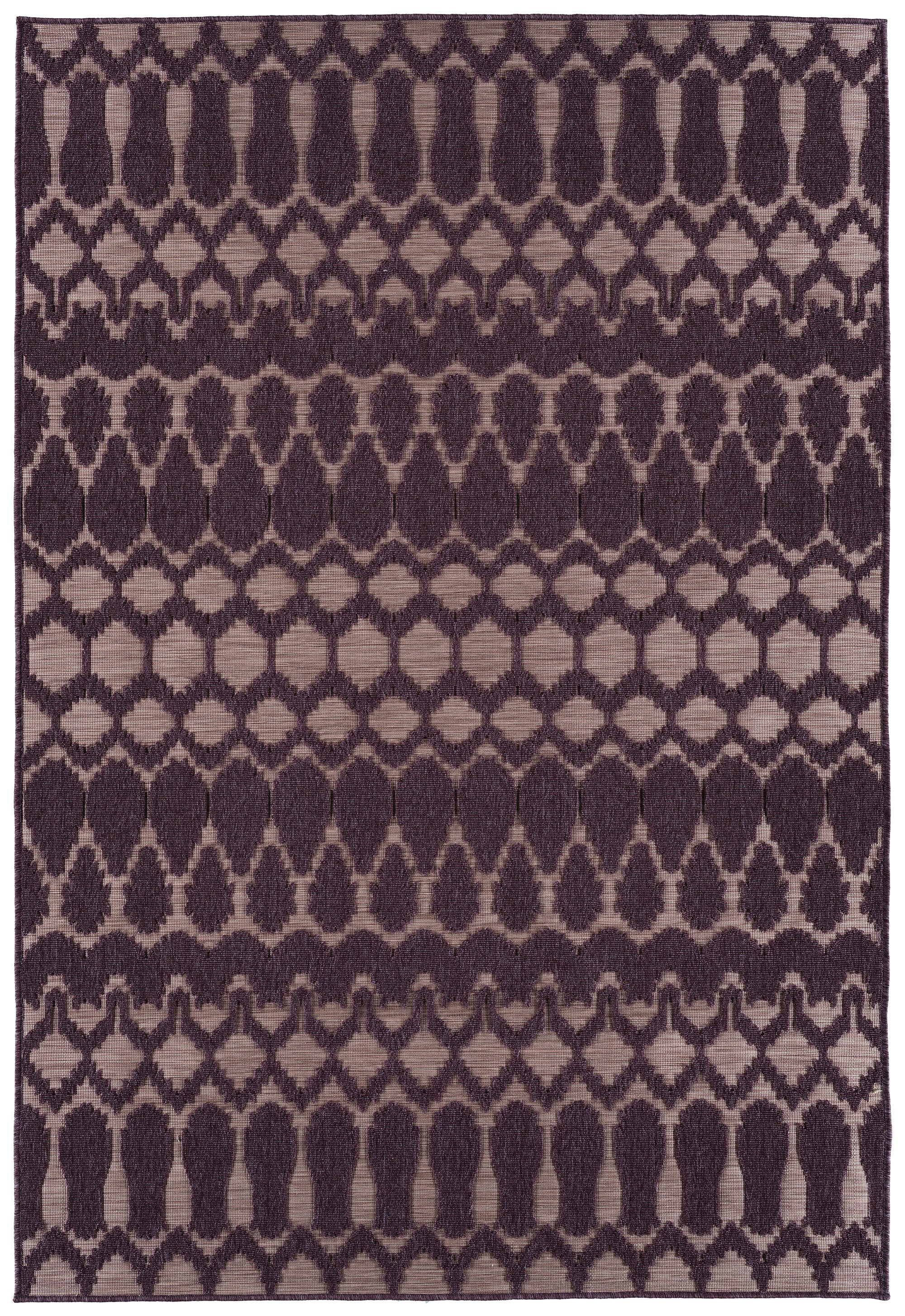 Contemporary, Transitional, Geometric, Textured, High-Low Cut & Loop 2' x 3' Rectangle Throw Rug