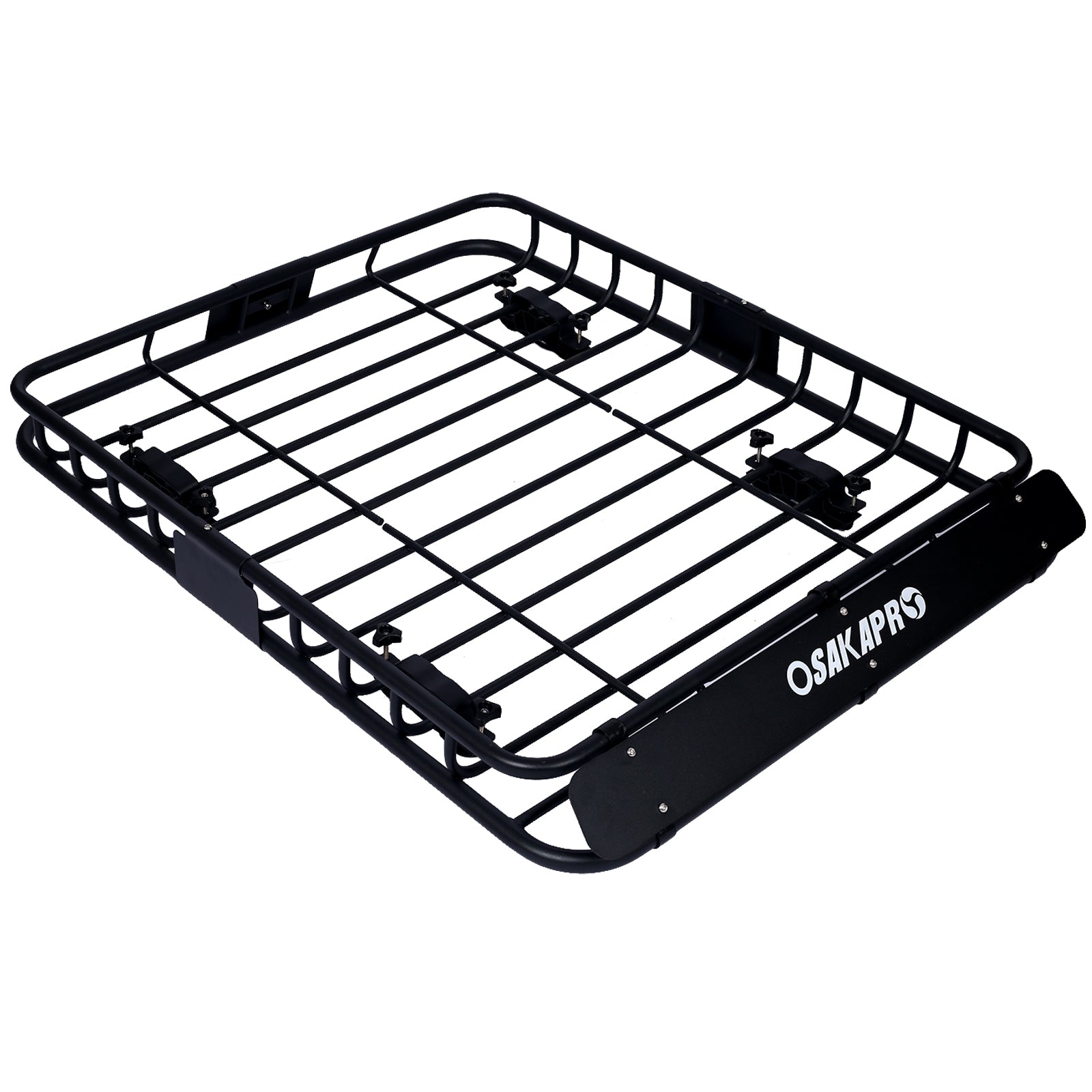 Motoring Rooftop Cargo Carrier Basket Black Steel 42' Universal Fit Roof Rack