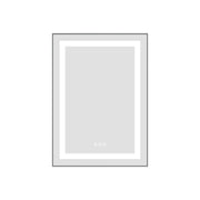 20' x 28' LED Bathroom Mirror with Front and Backlight, Wall Mounted Vanity Mirror with Aluminum Frame, Anti-Fog, Memory, 3 Colors, Stepless Dimmable