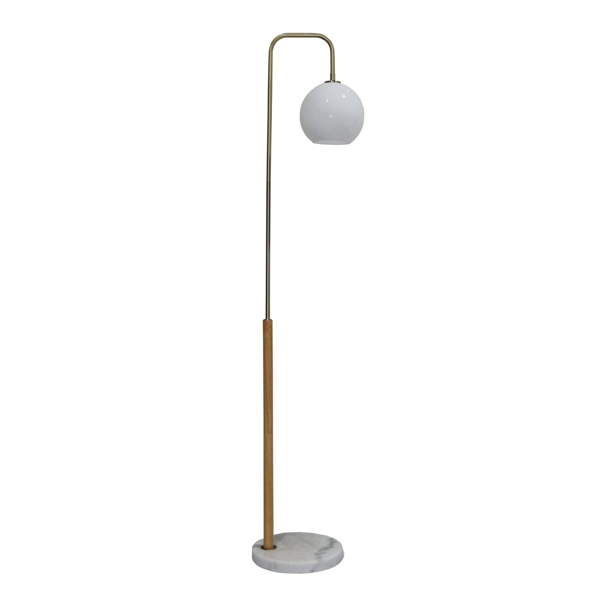 Modern Minimalist Tall Corner Floor Lamp with Solaris White Lampshade for Living Room, Bedroom & Office, 110V