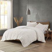 King/Cal King Ruched Fur Down Alternative Comforter Set