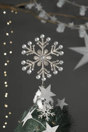 Expobazaar Snow Flake Tree Topper - Silver