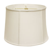 Retro Drum Softback Lampshade with Washer Fitter, White Fabric Lampshade for Table Lamps, Natural Linen, 11' Top x 13' Bottom x 9.25' Height
