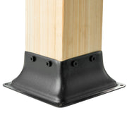 4x4 Post Base 20Pcs, Internal 3.6'x3.6' Heavy Duty Powder-Coated Steel Post Bracket Fit for Standard Wood Post Anchor, Decking Post Base for Deck Porch Handrail Railing Support