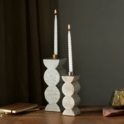 Decorative Wooden Centerpiece Candle Holder- 3x9'– Elegant Candle Stand for Any Occasion
