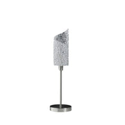 22' In Aldo Upright Concave Aluminum Brush Silver Table Lamp