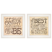 'Together / Each Other' 2-Piece Vignette by Deb Strain, White Frame