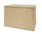 Retro Rectangle Softback Lampshade with Washer Fitter, Natural Fabric Lampshade for Table Lamps, 7x12' Top x 9x14' Bottom x 10.25' Height