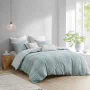Full/Queen 3 Piece Cotton Jacquard Duvet Cover Set