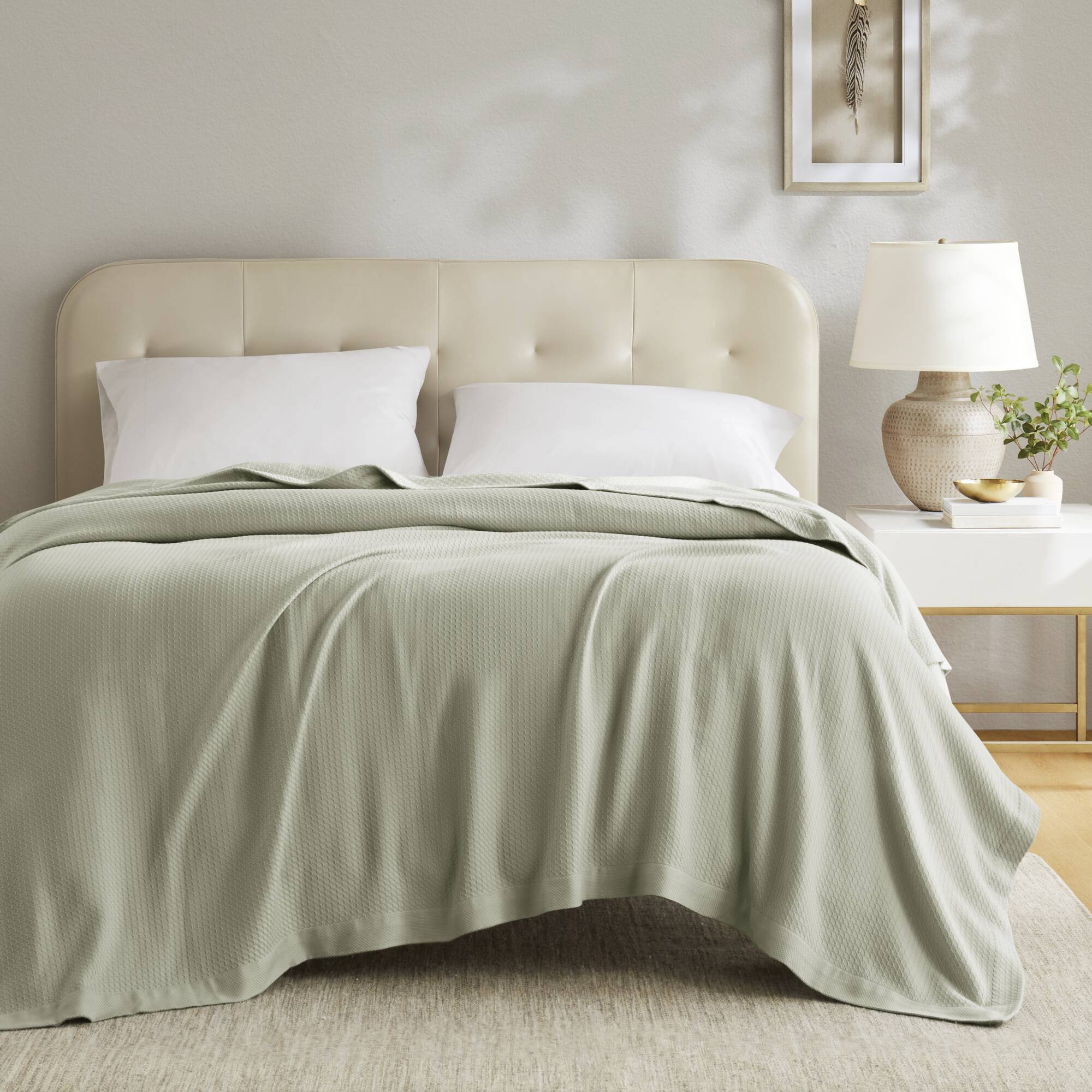 1 Piece Full/Queen Blanket,Sage Green