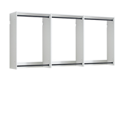 Devi Modern Wall Mounted Wood Closet System with Modular Versatility in White Finish
