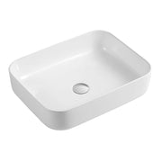 DAX  Ceramic Rectangle Bathroom Vessel Basin White Matt - (20' x 16.5')