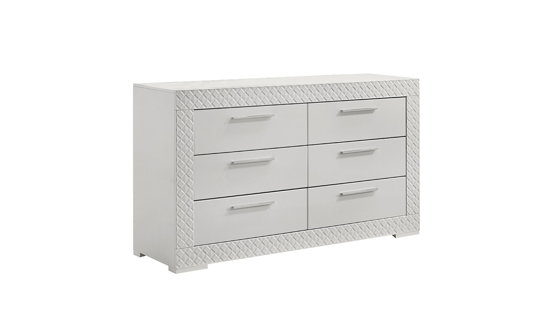 Blanca Modern Style 6- Drawer Dresser Made with Wood in White