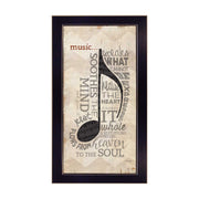 'Music' By Marla Rae, Printed Wall Art, Ready To Hang Framed Poster, Black Frame