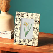 Decorative White Bone Table Top Photo Frame/Picture Frame - 4x6'