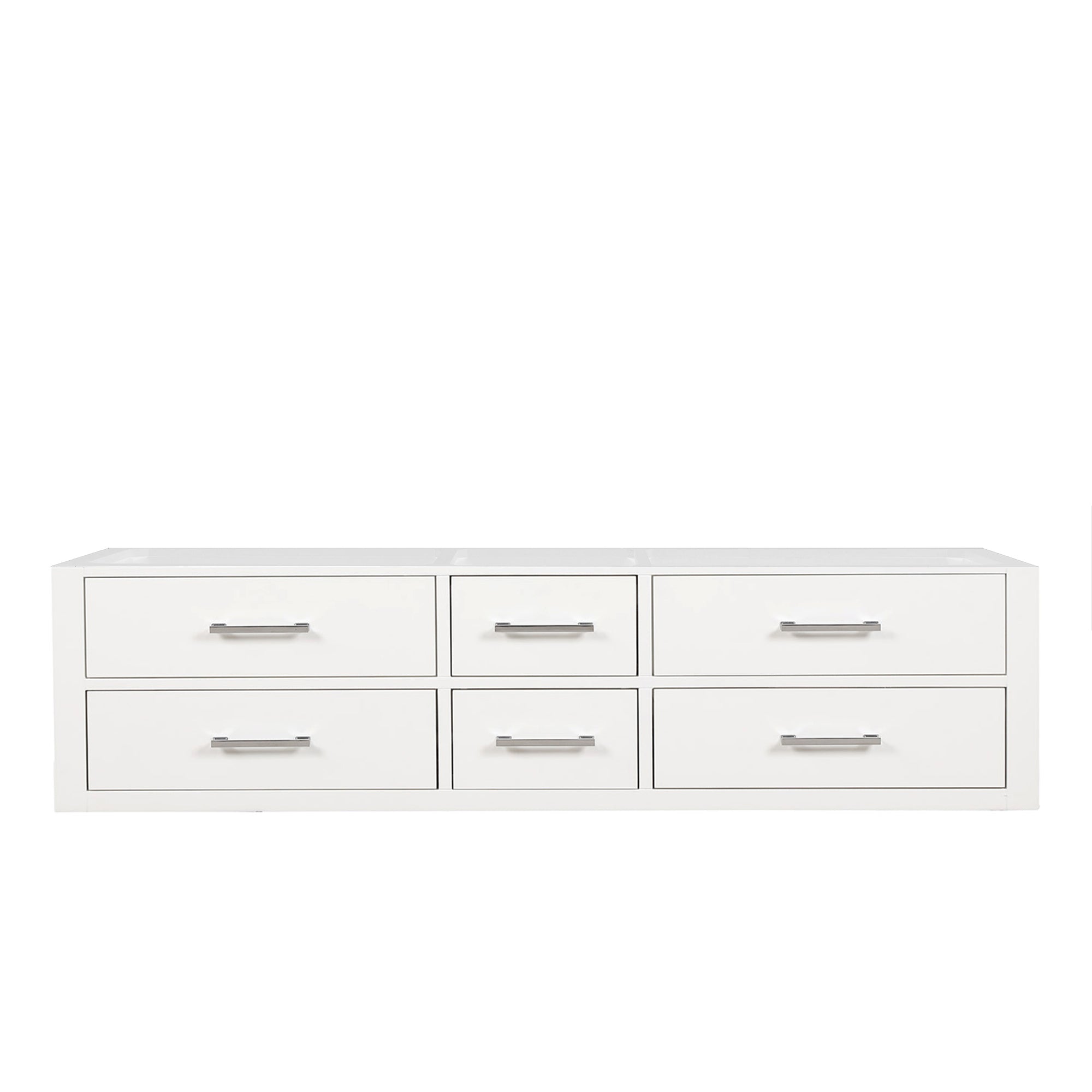 White Double Bath Vanity 72 in. W x 22 in. D