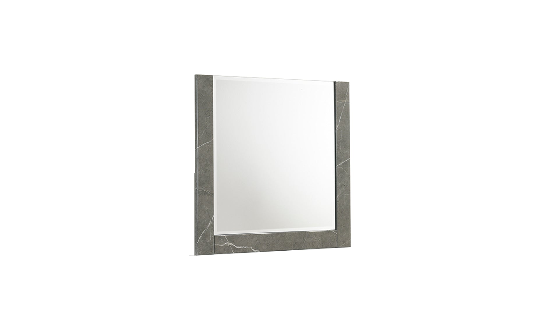 Elara Mirror – Two-Tone High-Gloss Marble & Lacquer Frame with Large Reflective Surface and Elegant Design- Gray(Includes Mirror Only)  same as B009P309298 (CA inventory)