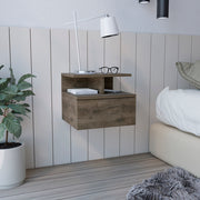 Adele Floating Nightstand with Drawer and Open Storage Shelves