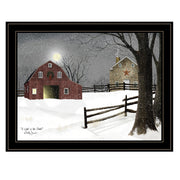 'Light in the Stable' By Billy Jacobs, Ready to Hang Framed Print, Black Frame