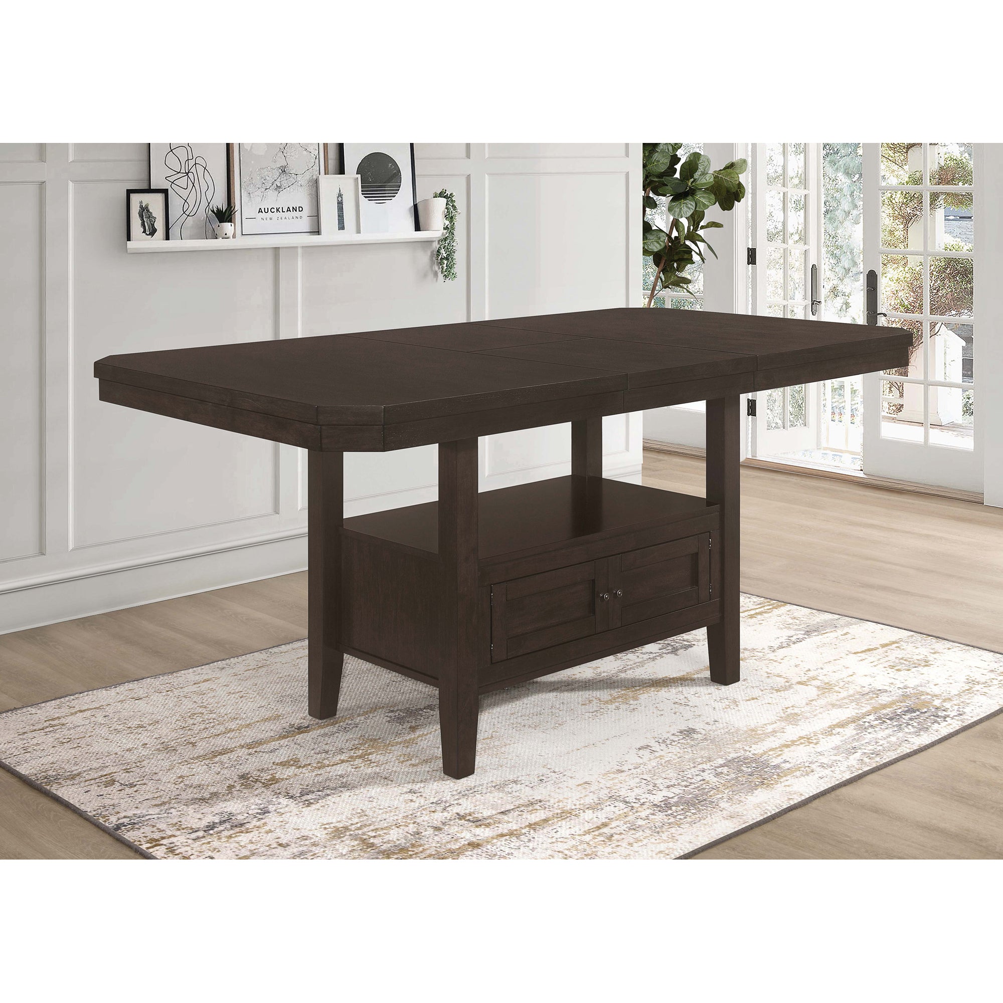 Prentiss Cappuccino 78-inch Extension Counter Dining Table