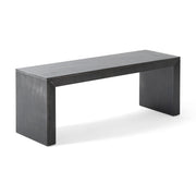 Farmhouse Style Acacia Wood Dining Bench Light Gray Oak Durable Rustic Design