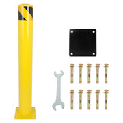 48-inch 1-pack of security bollards
Suitable for parking lots, storefronts, entrances, sidewalks, and traffic-sensitive areas - Steel security bollards with a yellow oily finish