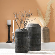 Decorative Handcrafted Accent Wood Vase For Living Room-7X11'