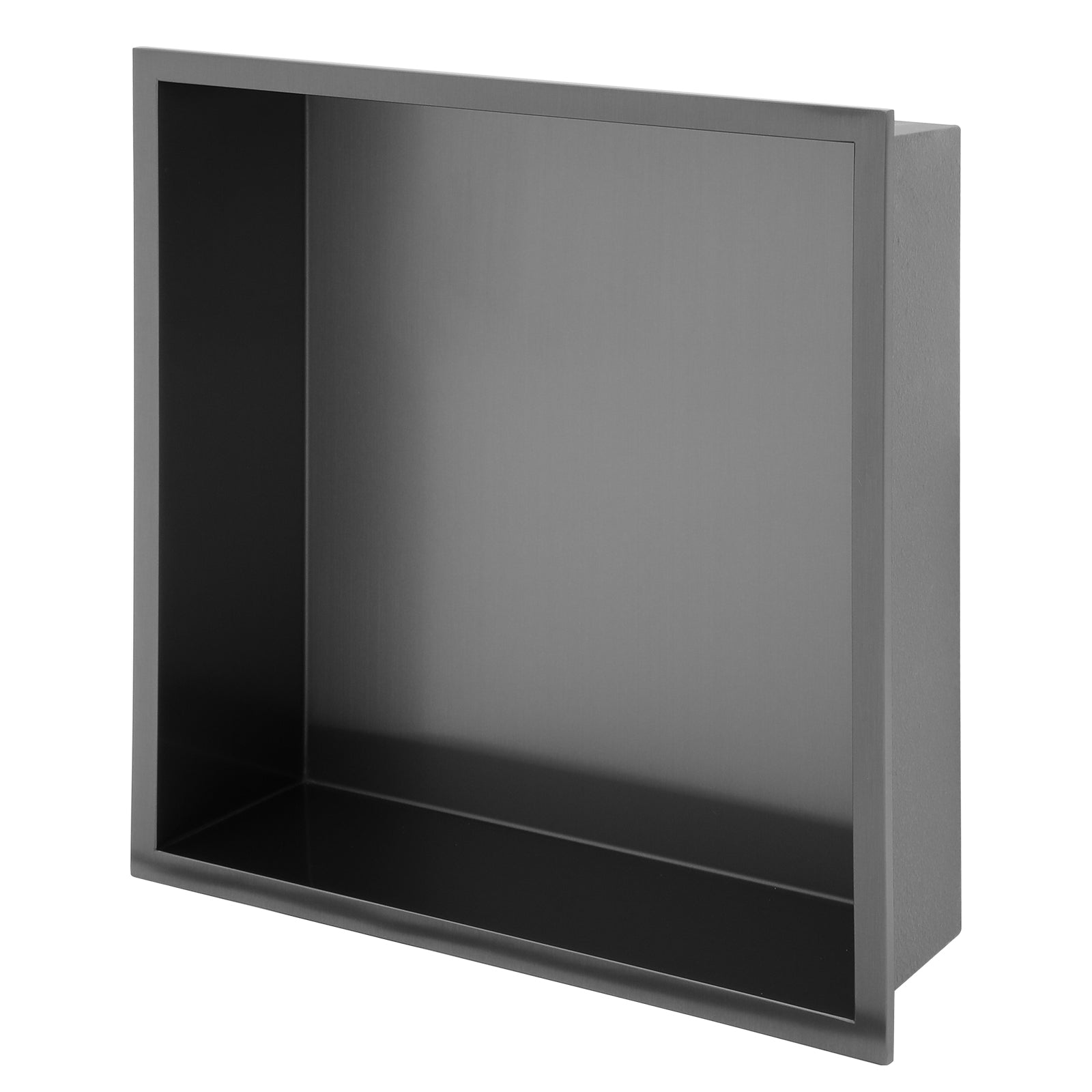 Gunmetal Black Stainless Steel Shower Niche 12' x 12' Waterproof and Durable