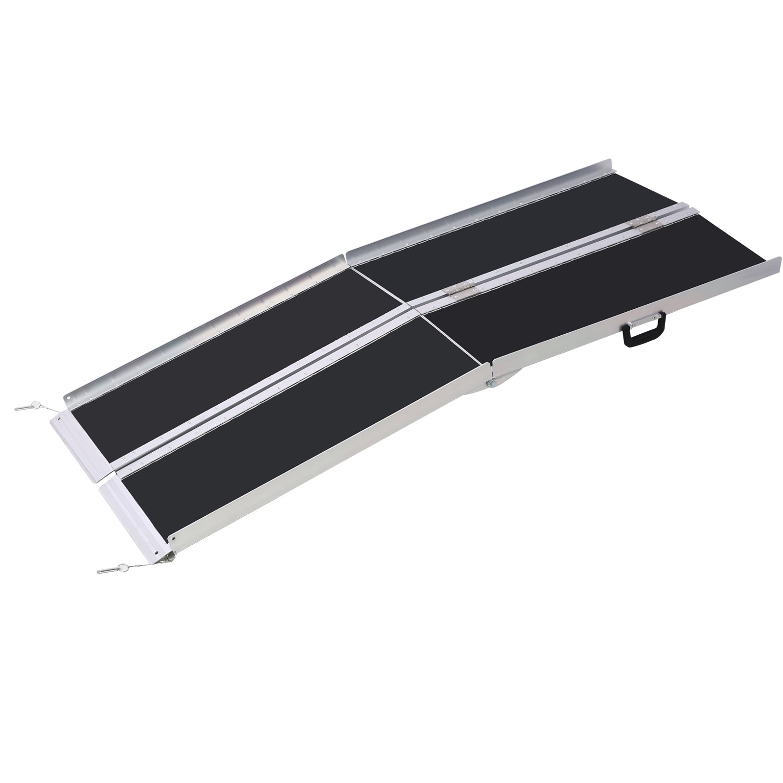 Portable Foldable Aluminium Wheelchair Ramp with Non-Skid Surface, 6ft, 600 Pound Capacity, for Steps, Stairs, Doorways