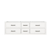 White Double Bath Vanity 60 in. W x 22 in. D