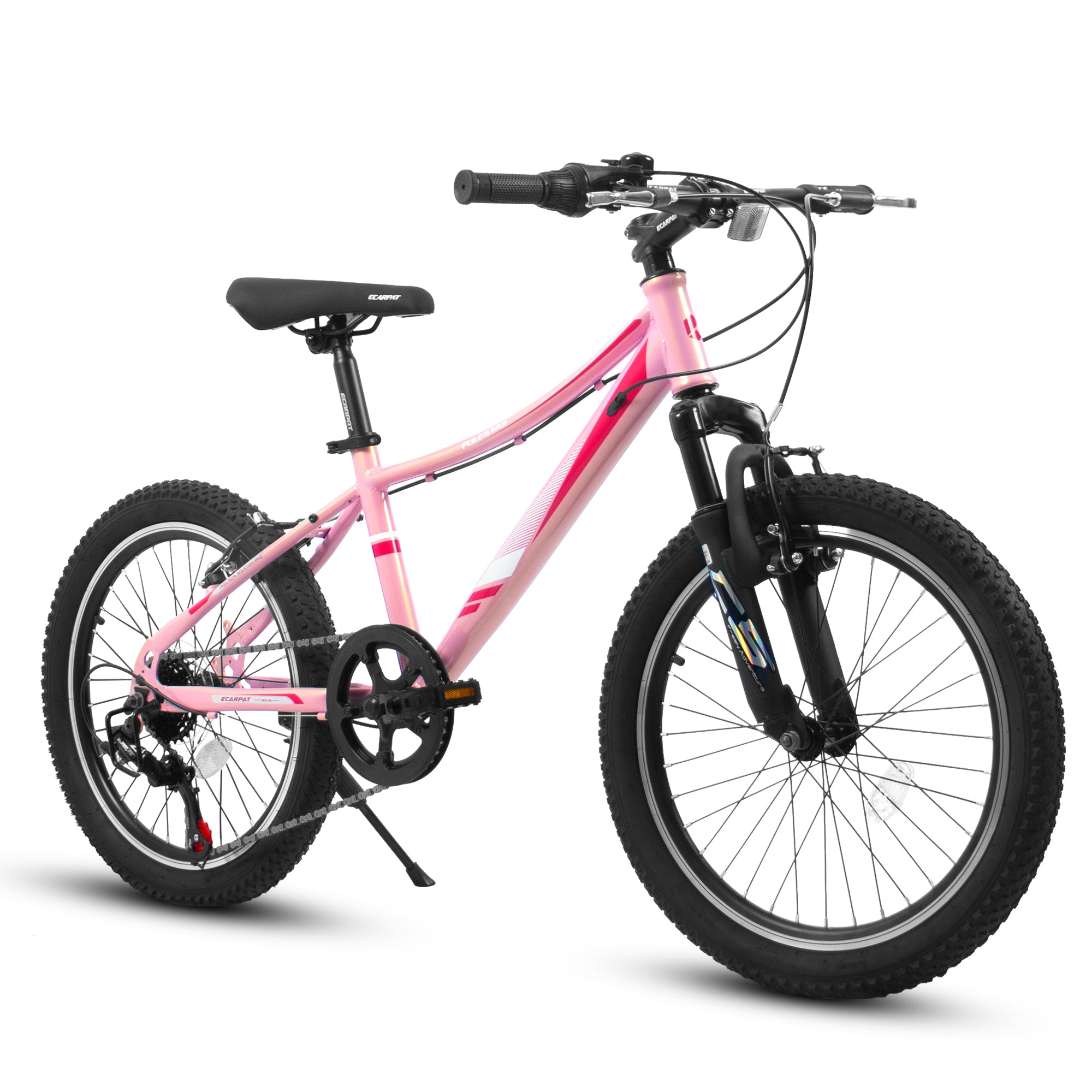 20-Inch Kids' Mountain Bike with Suspension Fork, 7-Speed Gear Shift, V-Brakes & All-Terrain Tires - Boys & Girls Bicycle for Outdoor Adventure Cycling