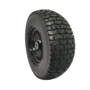 Flat-Free Tire and Wheel Assemblies for Riding Lawn Mowers - Black PU 13x5.00-6 with 3' Hub