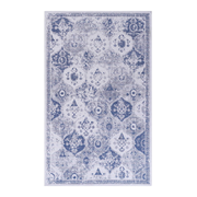 MAVAL Blue Washable Rug 2' x 3' Doormat Rug (Blue, 2' x 3')