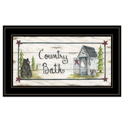 'Country Bath' by Mary Ann June, Ready to Hang Framed Print, Black Frame