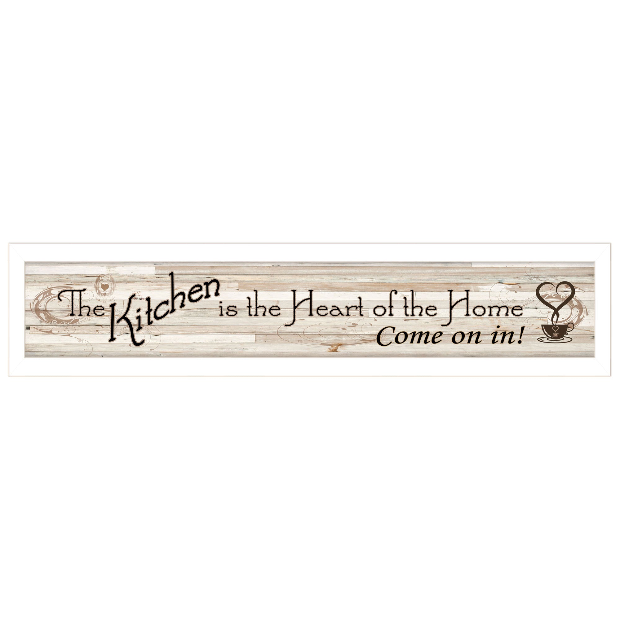 'Kitchen Is The Heart of The Home' by Millwork Engineering, Ready to Hang Framed Print, White Frame