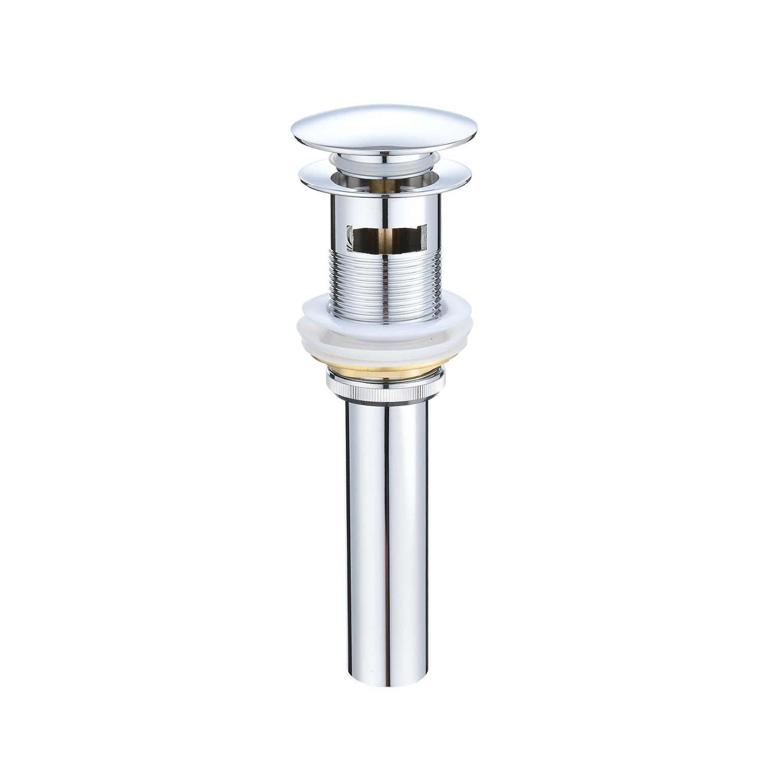 Bathroom Sink Drain with Overflow, Vessel Sink Lavatory Vanity Pop Up Drain Stopper, 304 Stainless Steel