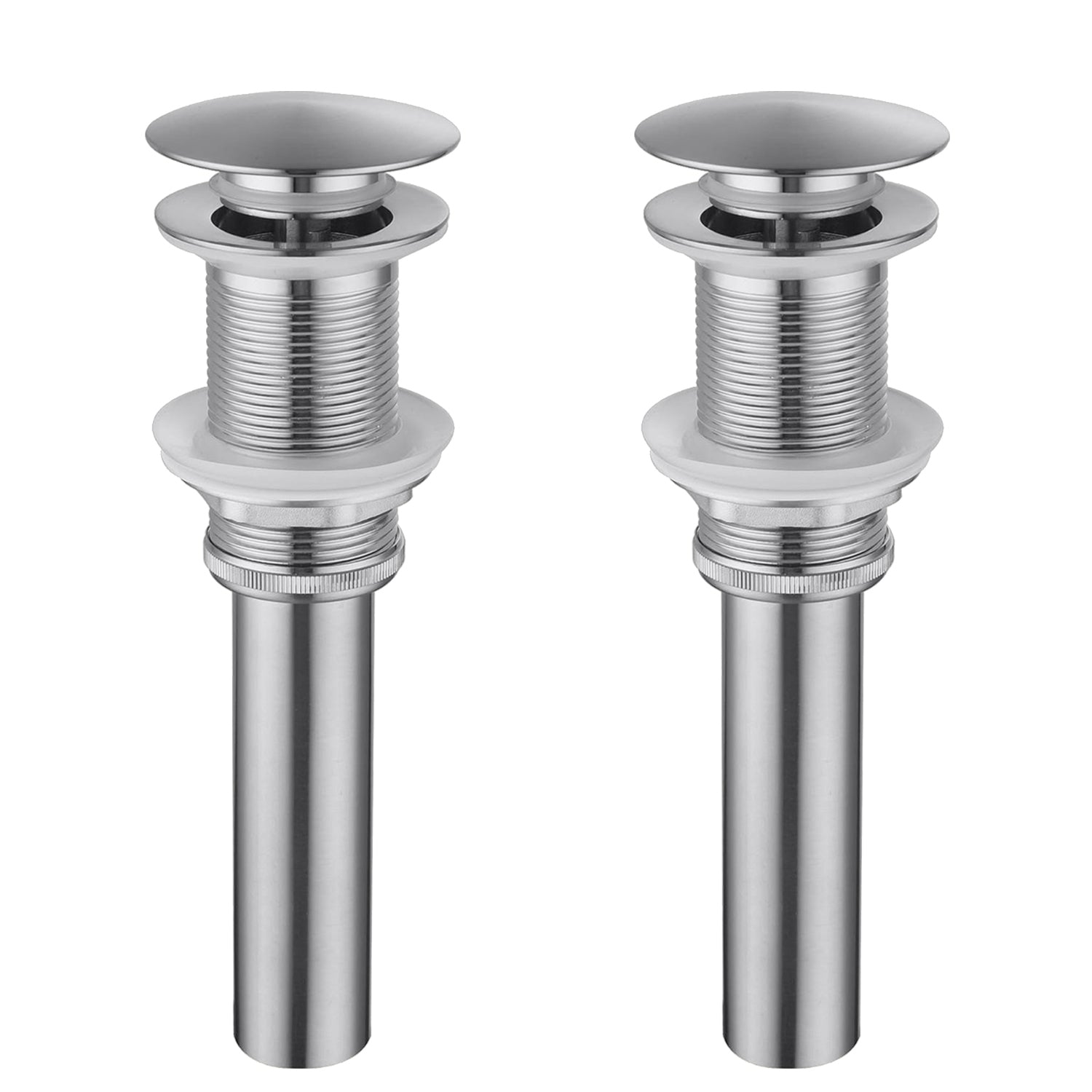 2 Pcs Bathroom Sink Drain without Overflow, Vessel Sink Lavatory Vanity Pop Up Drain Stopper, 304 Stainless Steel
